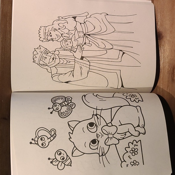 Coloring Activity 5 pc Bundle Disney Princess Fairy kittens NWT - Picture 9 of 11